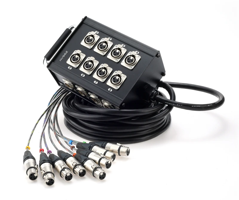Mehrkanaliges Al-Legierungs-Kabel, Blanko-Kabelbox mit 16/24/32 Kanälen für Bühnen- und mobile Audioanwendungen, XLR-Stecker/Buchse Audiosignalkabel – Detail 27