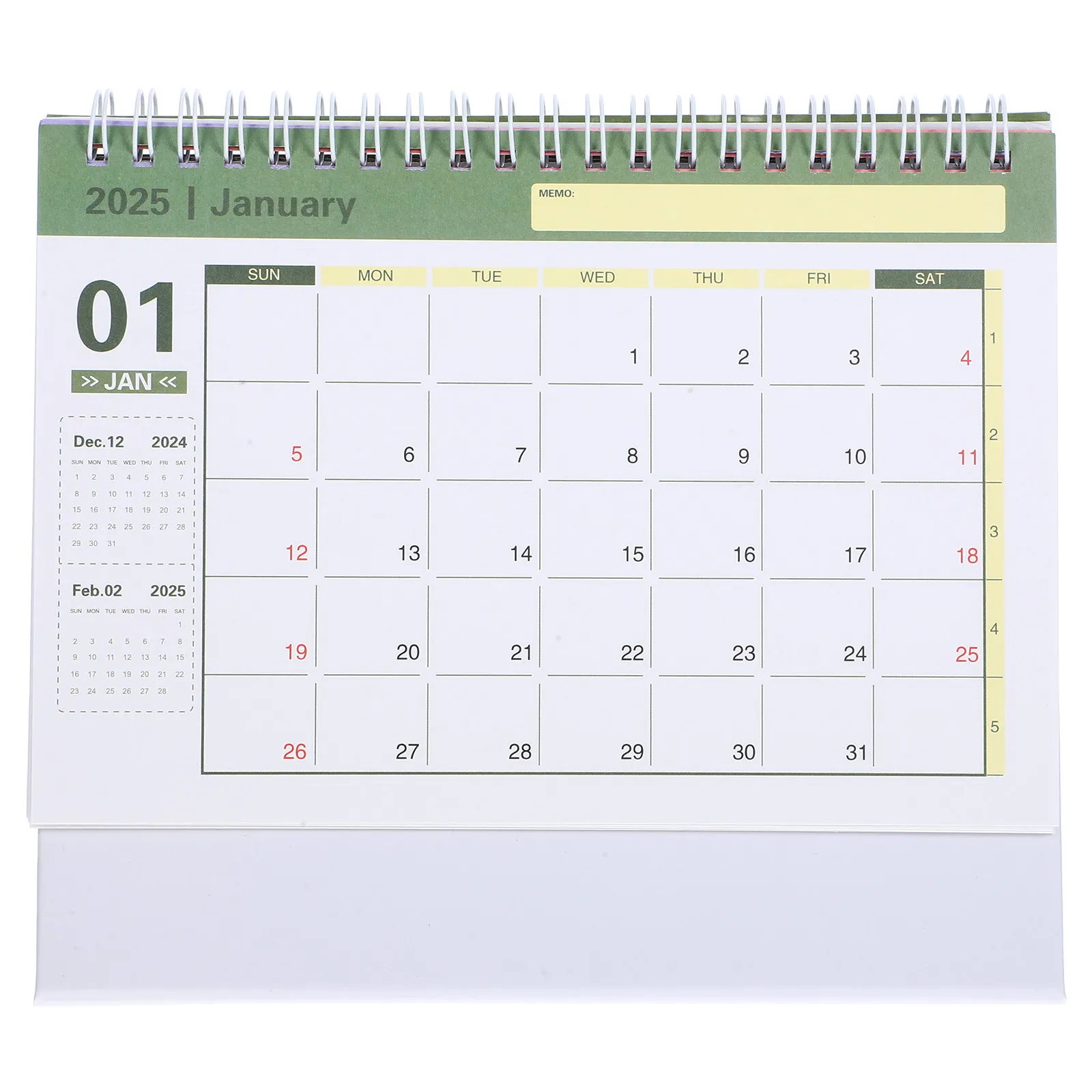 Desk Calendar English Version 2025 Decorative Standing Monthly Organizer Office Accessories Desktop Note Calendar