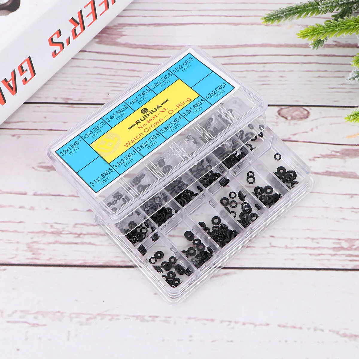 

500pcs Waterproof Watch Rubber Ring Set Watches Back Seal Gasket Black Durable O-Ring Replacement for Repair Watch