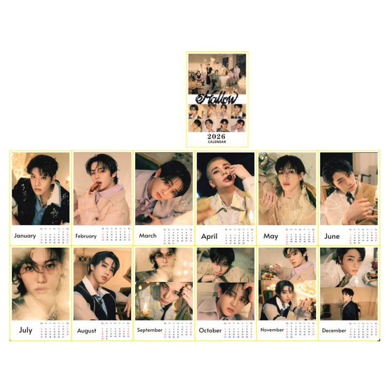 KPOP Stay Idol IDLE YUQI 17 MINITEEN HOLLOW Merch Album 2026 أجندة مكتبية /رزنامة مكتبية عرض ديكور الهدايا والاكسسوارات #2