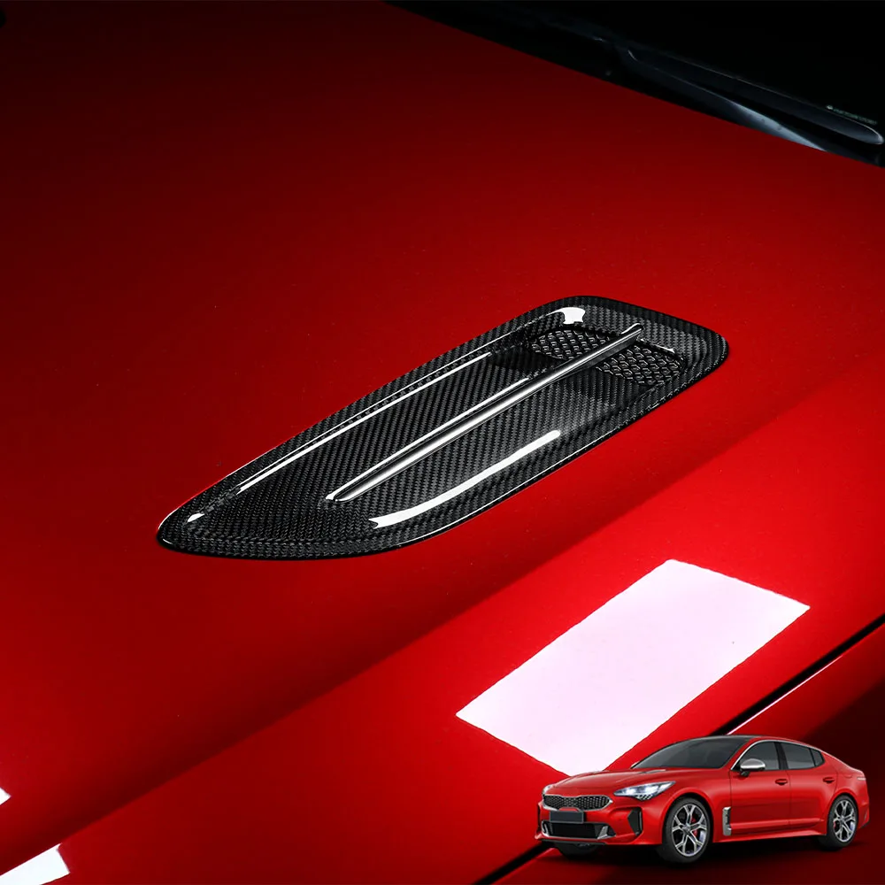 

Декоративная накладка на воздухозаборник капота из карбона для Kia Stinger 2018-2023, внешние аксессуары для тюнинга автомобиля