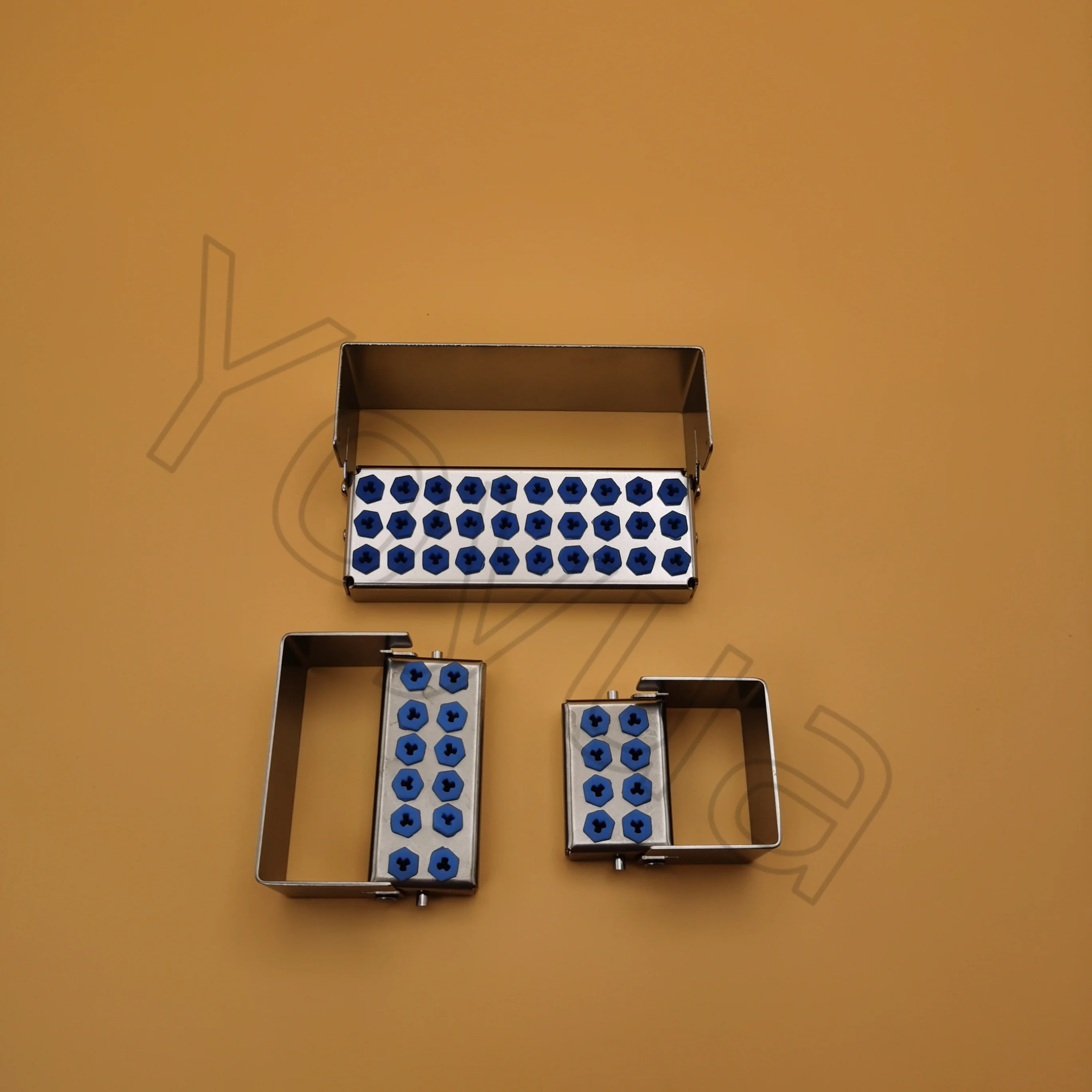 3pcs 8/12/30 Holes Dental Bur Holder Autoclave Sterilizer Case Endo File Disinfection Box Organizer