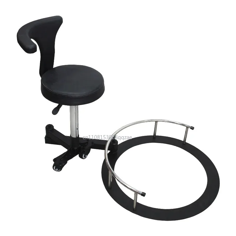 Adjustable Barber Stool Rotating Barber Chair with Wheels Sa /lon Technician Chair Sa /lon Swivel Chair