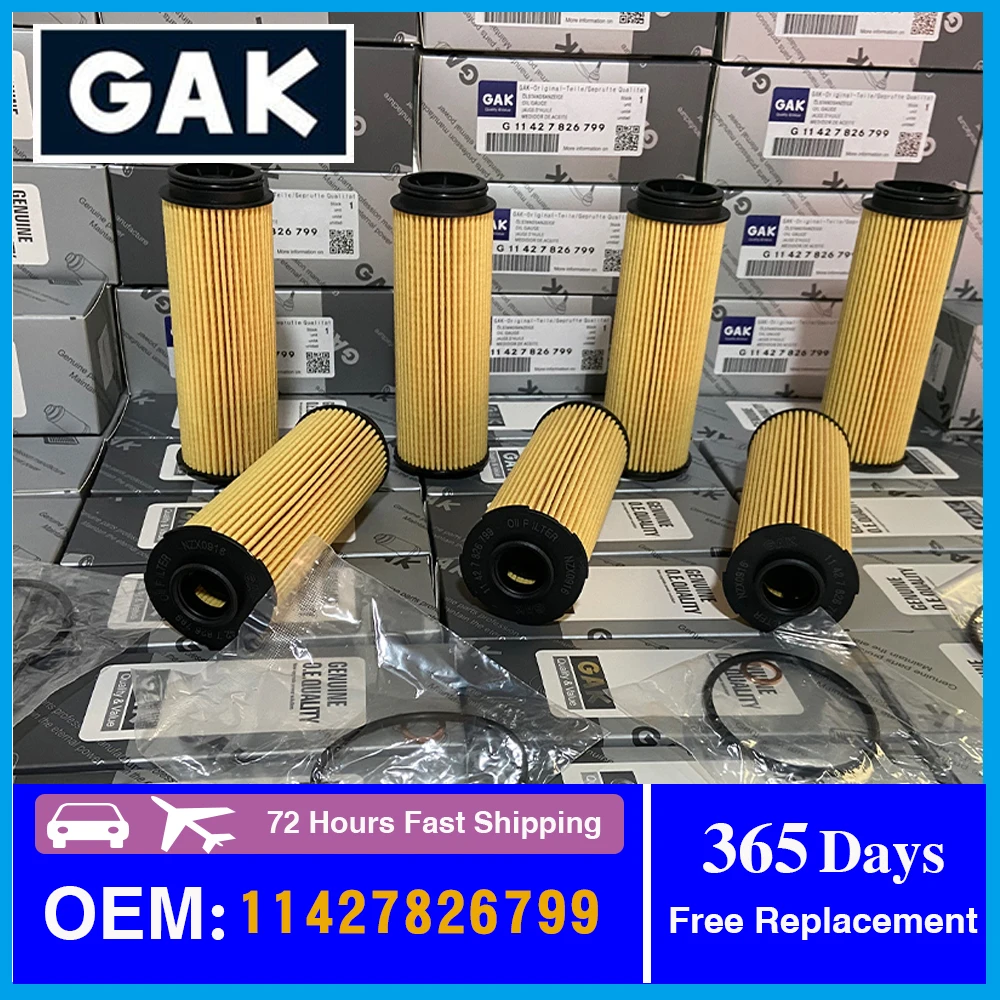 

GAK 7PCS Oil Filter Set For BMW X3 X4 X5 X6 X7 F20 F21 F22 F23 F30 F31 F32 11428583898 2015 2016 2017 2018 11427826799