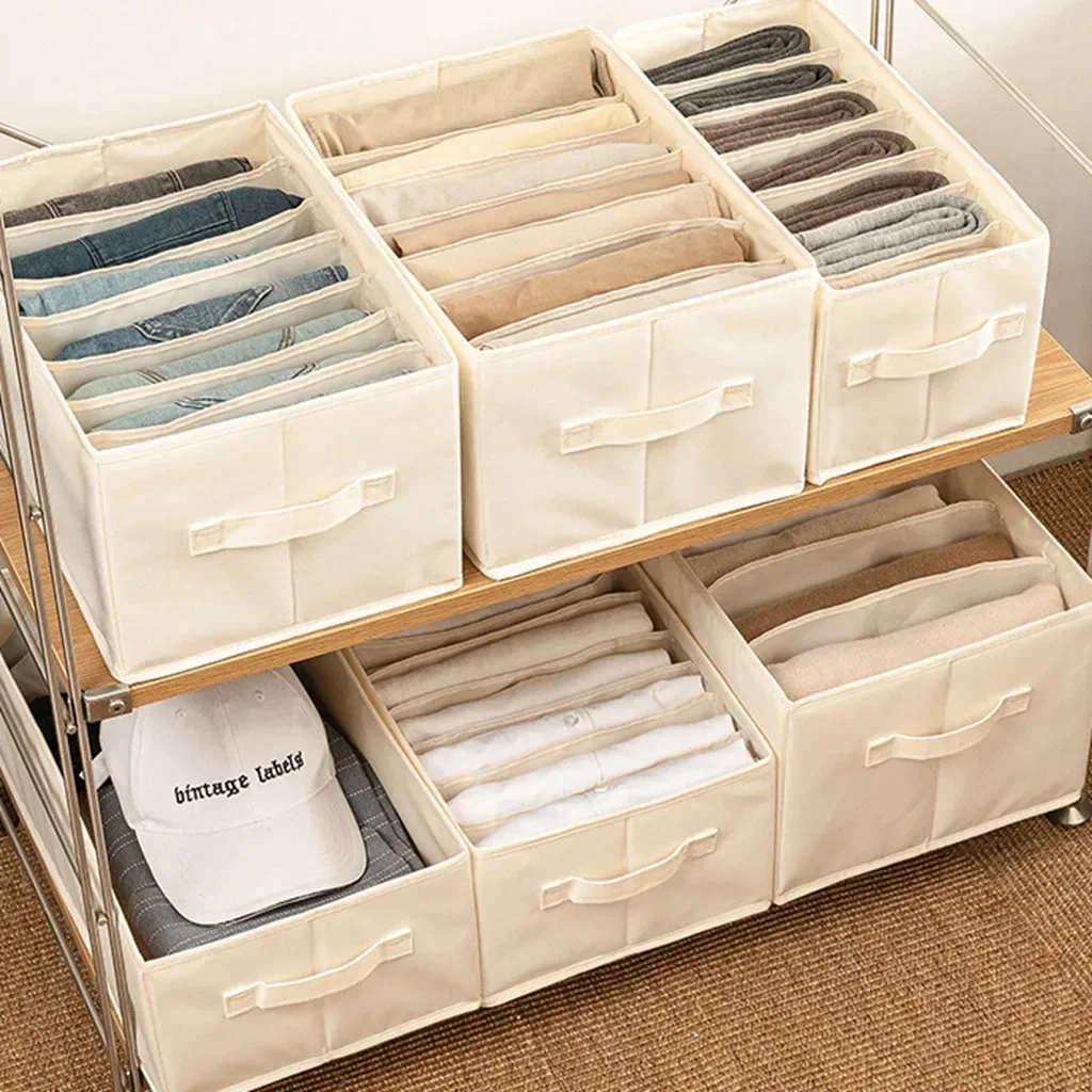 New Washable oxford Fabric Folding CD Storage Box underwear Foldable Bins Toys Organizer With Lid Storage Basket Laundry Basket