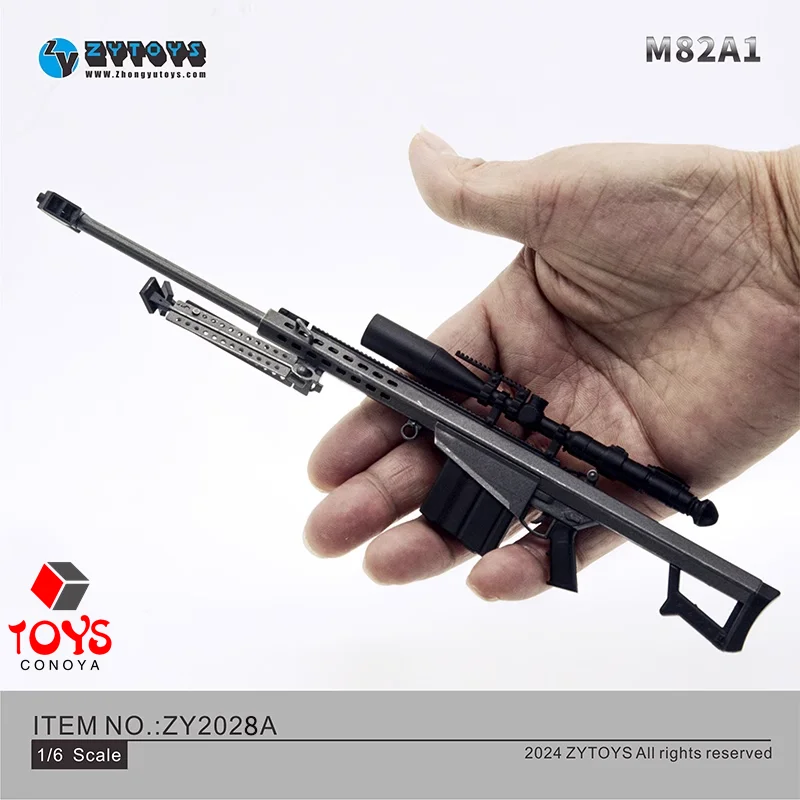 ZYTOYS ZY2028 1/6 ABS M82A1 Sniper Rifle 24cm Gun Weapon Model Scene Accessories Fit 12'' Soldier Action Figure Body Dolls