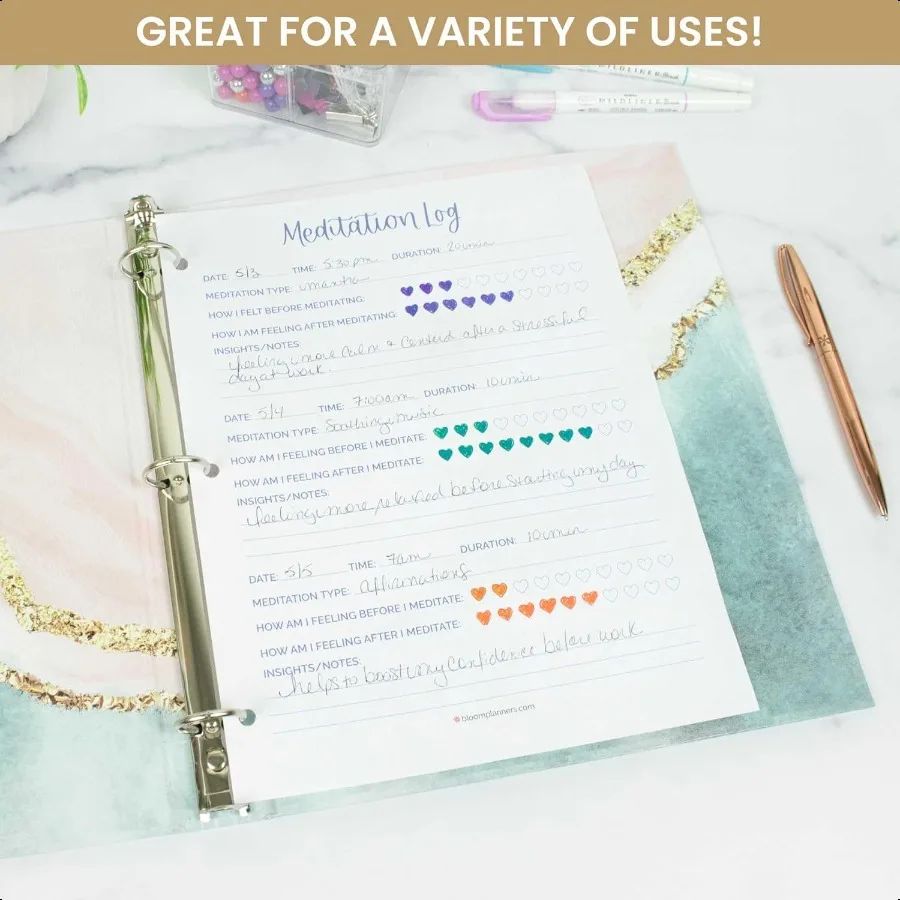 Raccoglitore alla moda a 3 anelli, 10 x 11,5, 1 pollice, credente al giorno dell'anello