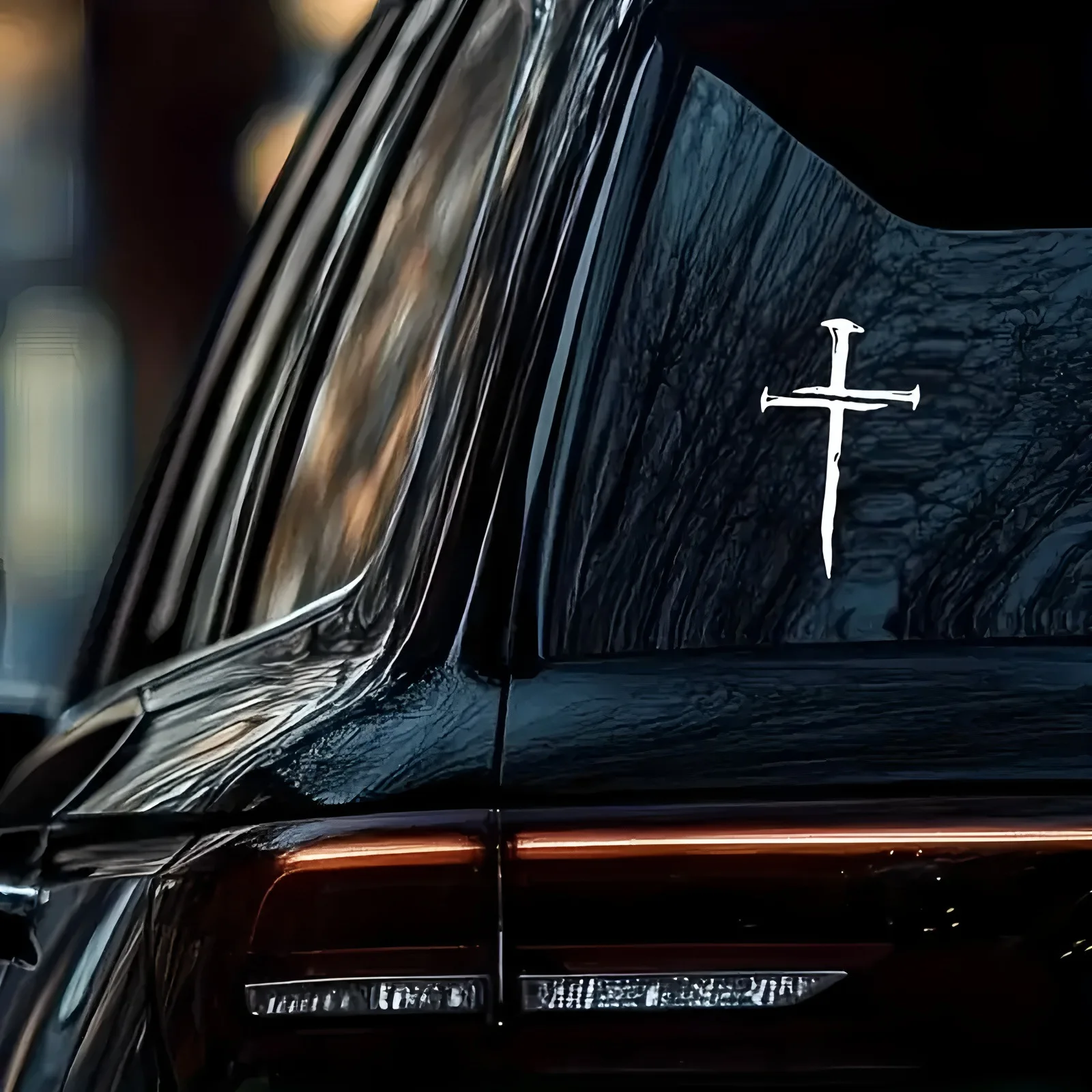 Cross of Nails Christian Vinyl Decal Sticker for Cars,Trucks, Laptops,Jesus Christ, Religious,Window Decal Sticker
