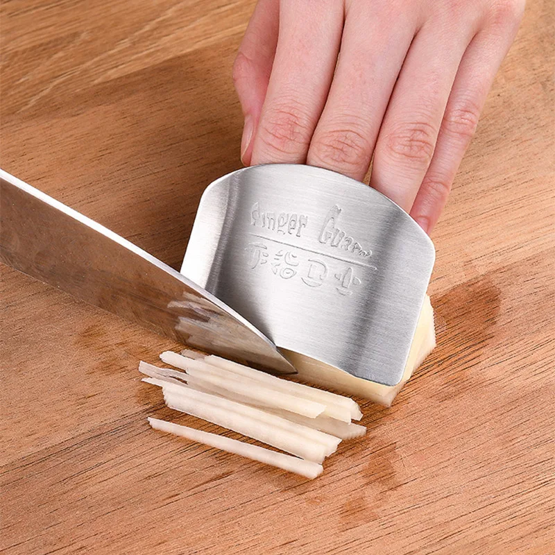 1Pc/Stainless Steel Finger Guard Vegetable Cutter Kitchen Multi-Functional Anti-Cut Hand Protection Tool Vegetable Cutting Tool