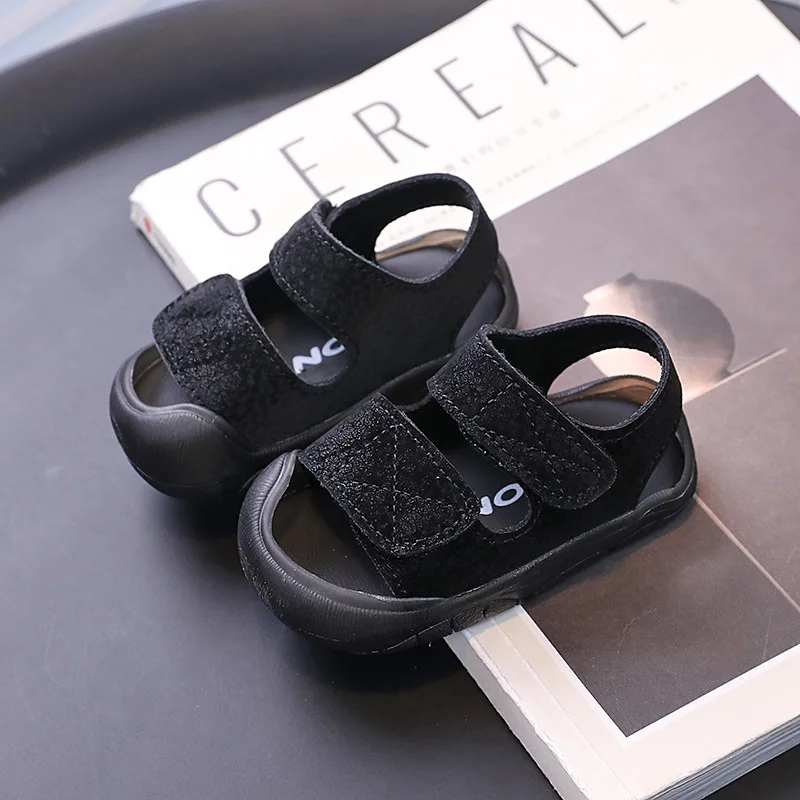 Anti-collision Baby Shoes Simple Baby Girl Baotou Sandals Walking Shoes Baby Soft Soles Comfortable Boys Beach Shoes 3 Years Old