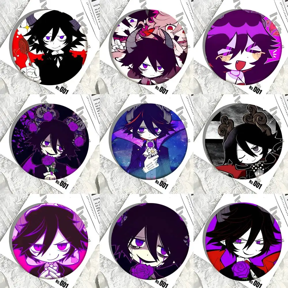 Satanick Cute Round Badge Creative Brooch Clothing Backpack Accessories Lapel Pin