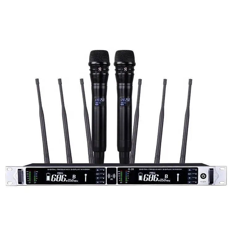 True Diversity Receiving Wireless Microphone Stage Performance Professional Conference Recording Microphone One to Two G-26