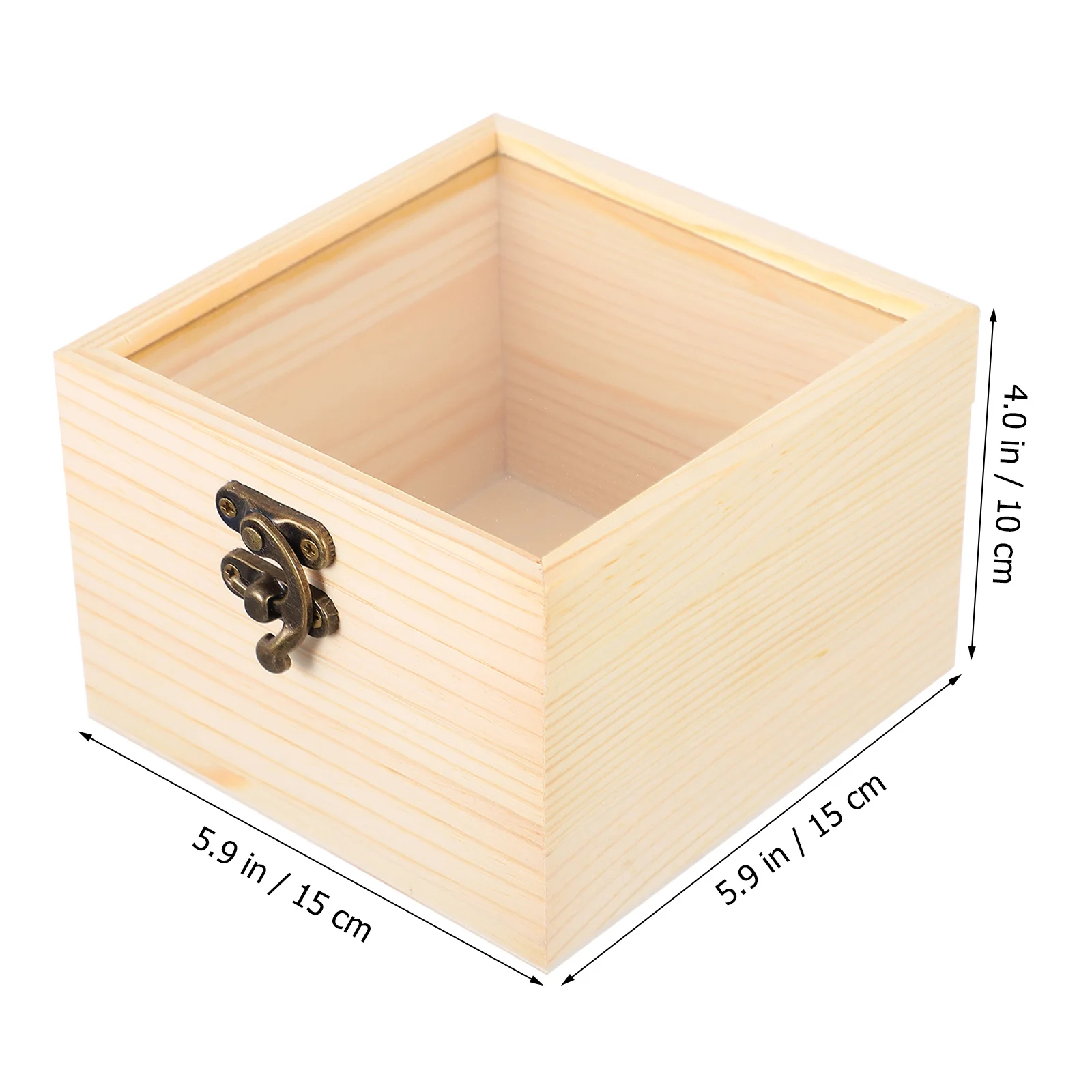 

Wooden Storage Box for Jewelry Cosmetics Small Size Durable Premium Material Glass Lid Home Storage Gift Box Birthday Party