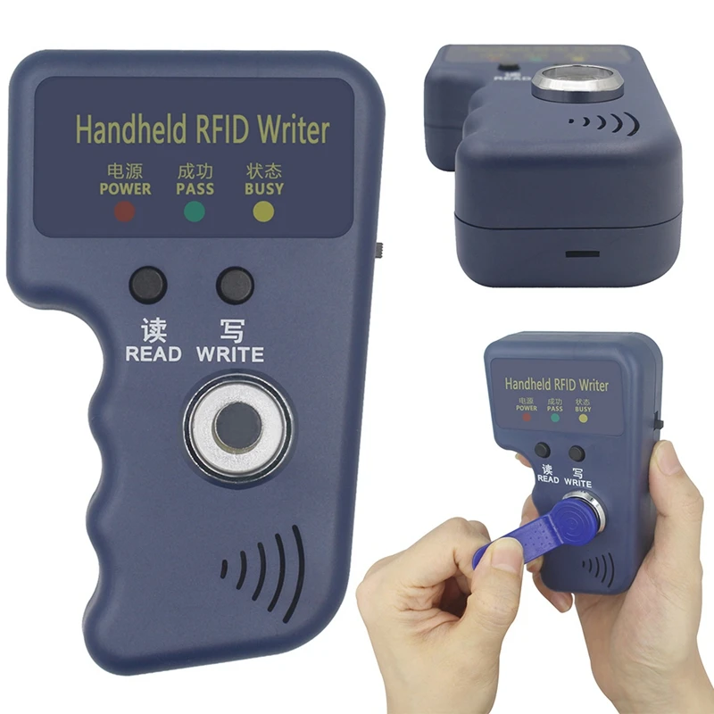 Lector duplicador de tarjetas RFID + llavero 5XT5577 125Khz TM copiadora clonador de llaves para tarjetas con chip EM4305 CET5200 TM