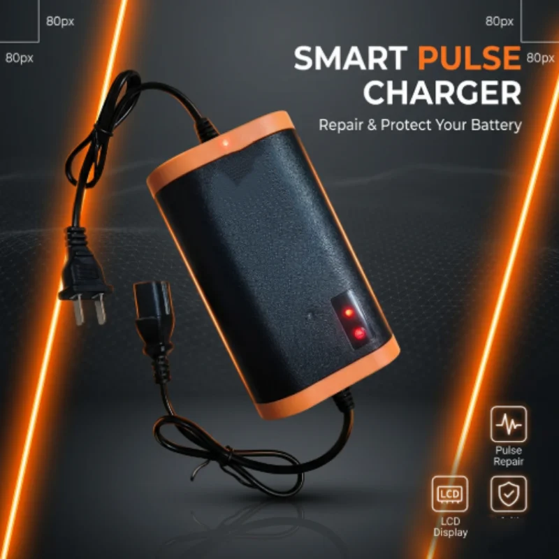 Carregador de Bateria de Chumbo-Ácido 12V, Sem Necessidade de Polaridade Positiva ou Negativa, Pulverizador Elétrico, Carregador Seguro com Ajuste Contínuo
