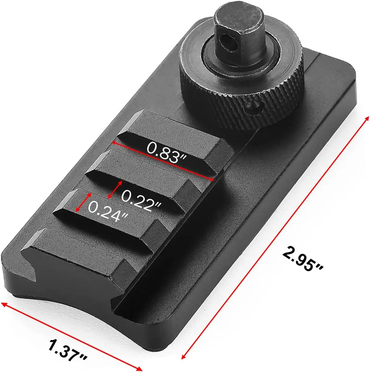 New  Sling Stud Picatinny Rail Bipod Adapter, Aluminum 3 Slots Sling Swivel 1913 Picatinny Rail Mount Attachment Adaptor