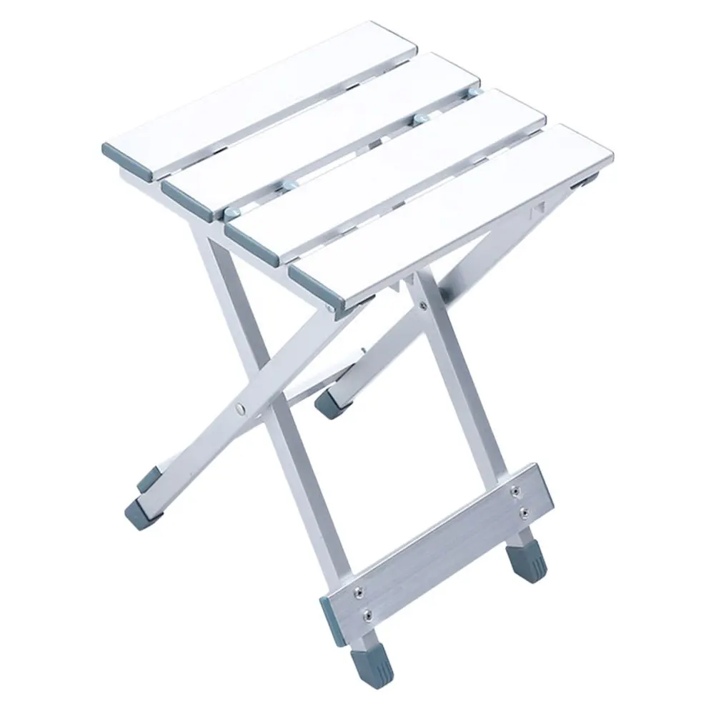 

1pc Aluminum Alloy Folding Chair Lightweight Stool For Camping Picnic Outdoor Travel Fishing Home Hotel Furniture Use