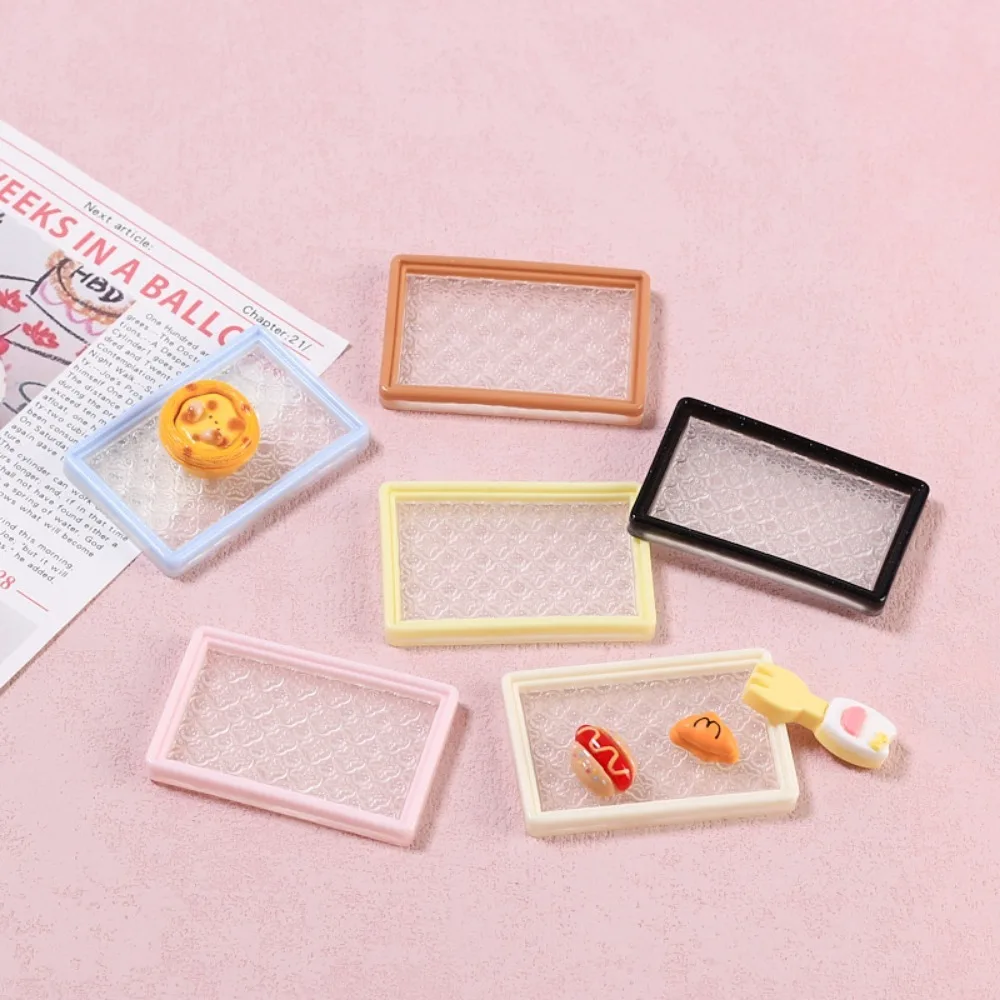 

10Pcs Kawii Mini resin Carved tray Miniature Flat Back Cabochons For Hairpin Scrapbooking DIY Home Decor Craft Accessories