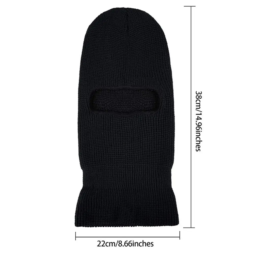 Full Face Cover Outdoor Sport Ski Cycling Hat Single Hole Balaclava Windproof Knit Beanies Men Women Winter Warm Bonnet Caps