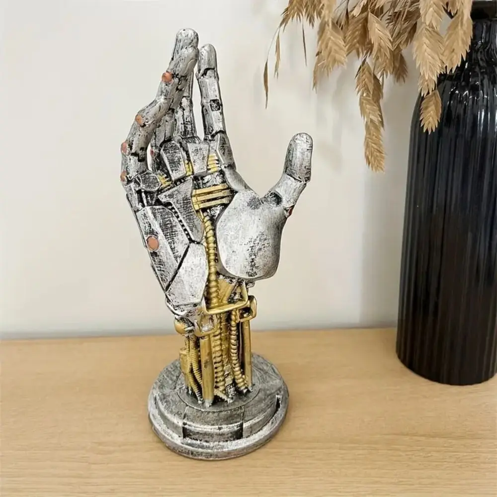 Resin Cyberpunk 3D Printed Stand Model Ornaments Simulated Robot Hand Sculpture Sensory Toy Figurines Mechanical Hand Staute