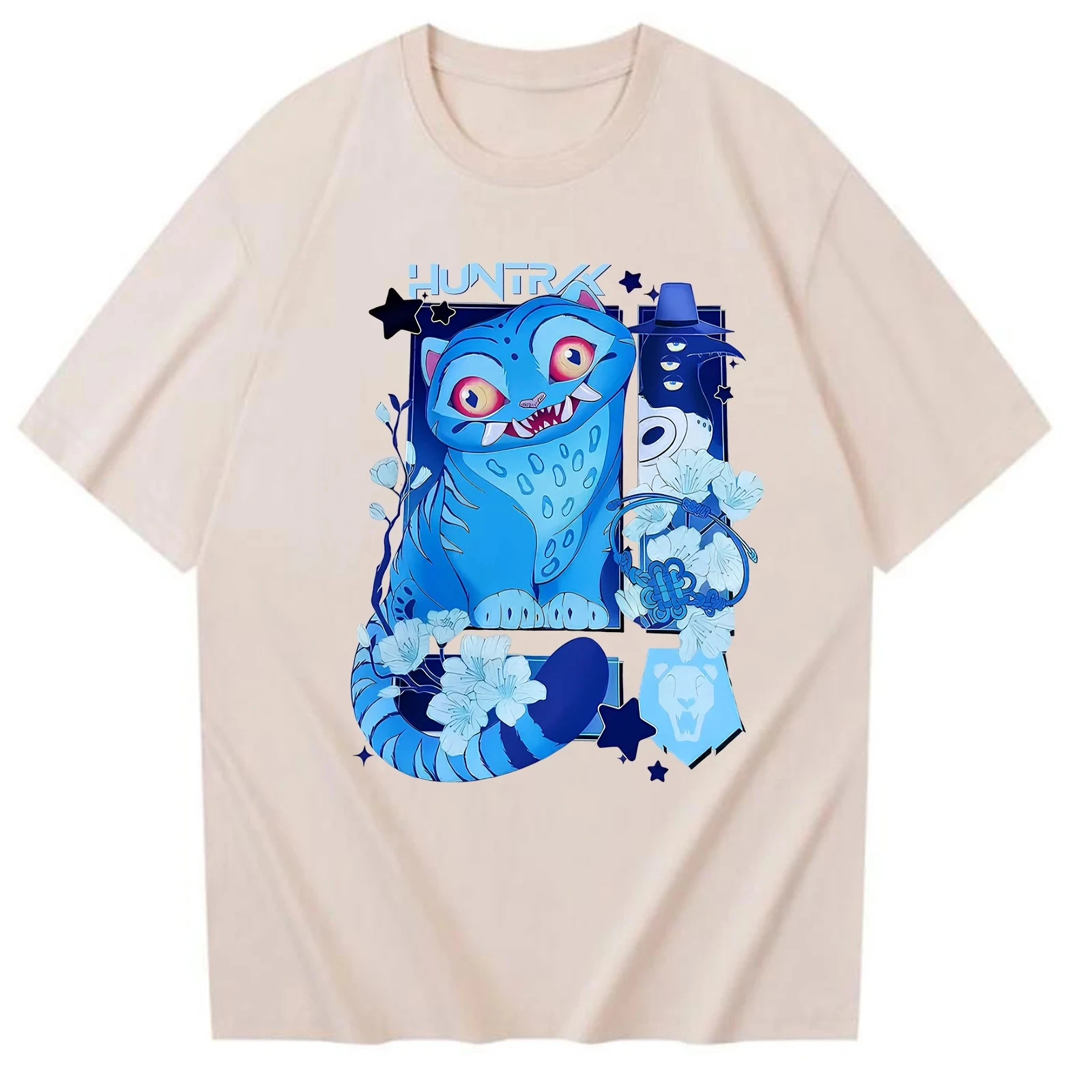 KPop Demon Hunters Derpy Tiger 2025 New Movie Harajuku O-neck Casual Shirt Gift Women Hip Hop Retro Fashion T-shirt Casual Tops