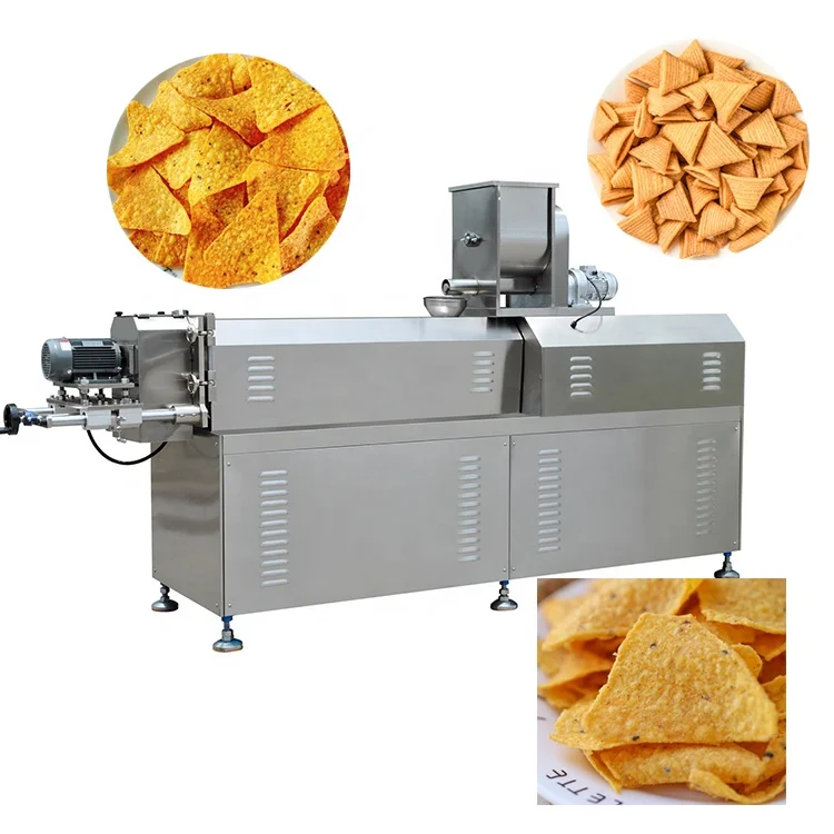 Extrusora automática de Nachos, línea de producción de aperitivos, venta directa de fábrica, máquina de fabricación de alimentos Doritos para producción de astillas de maíz