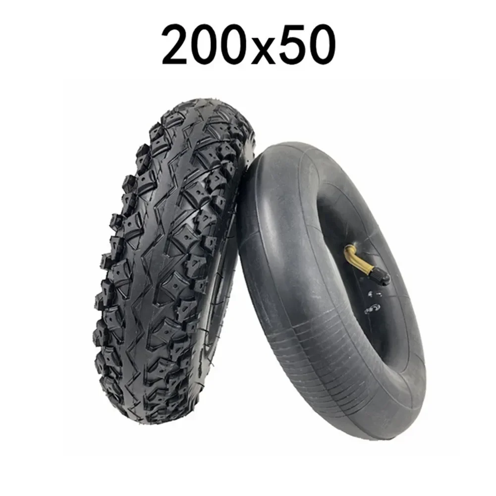 Electric Scooter Abrasion Resistant Inner + Outer Tires 200x50 (8 X2inch) Pneumatic Tire 36 PSI Replacement Tyre Cycling Parts