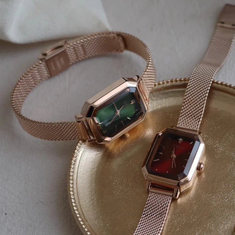 New Vintage Classic Ladies Watch Stainless Steel Strap Rectangular Dial Women Quartz Wristwatch Dropshipping Reloj De Mujer