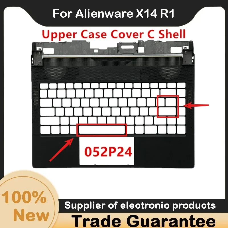 جديد 052P24 52P24 لأجهزة الكمبيوتر المحمول Dell Alienware X14 R1 حافظة علوية Palmrest غطاء C Shell AM3PB 000402   0709P7