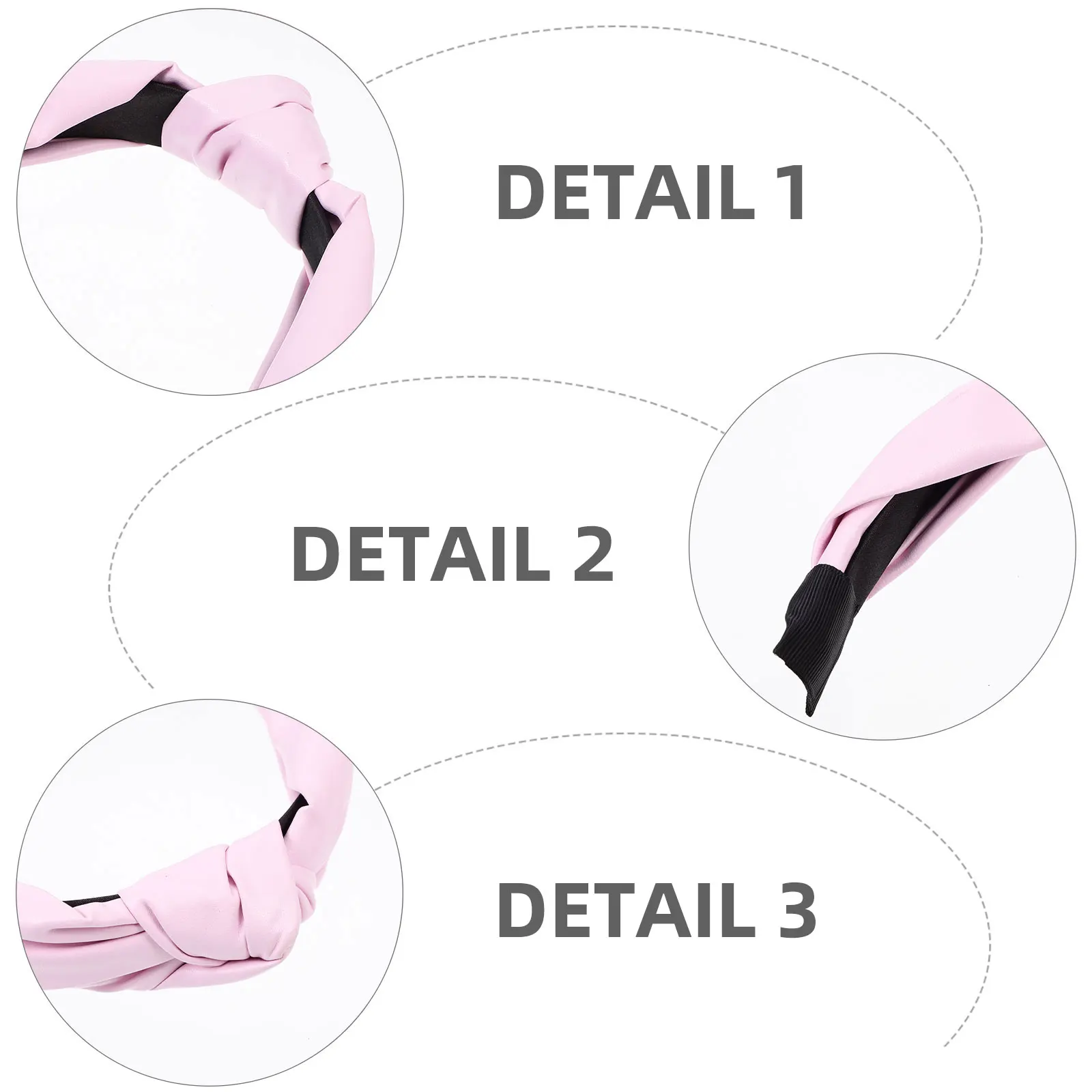 

Hair B PU Knotted Headb Anti slip Wide Chic Girl Pressure Hoop Decorative Daily Banquet Party Accessories