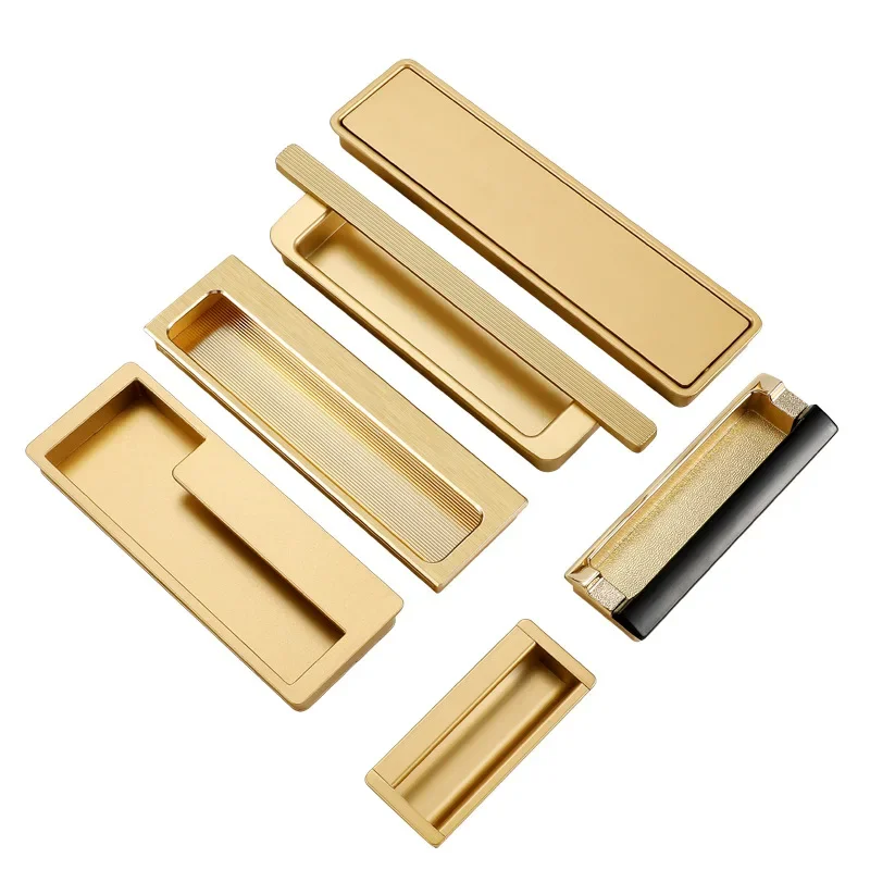 

Zinc Alloy Concealed Handles Sliding Door Slotted Embedded Clasp Handles Invisible Cabinet Drawer Knobs and Pulls