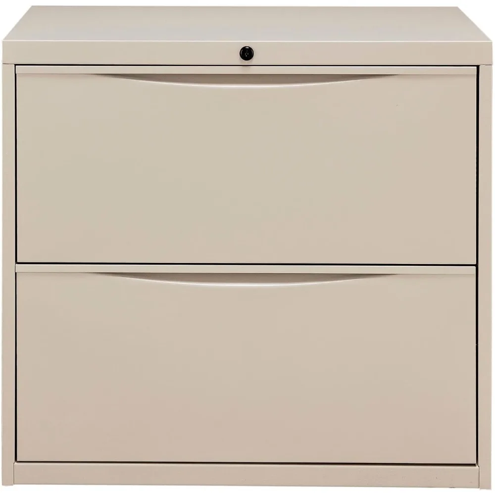 Armário de arquivo lateral de duas gavetas premium de 30 polegadas de largura em massa