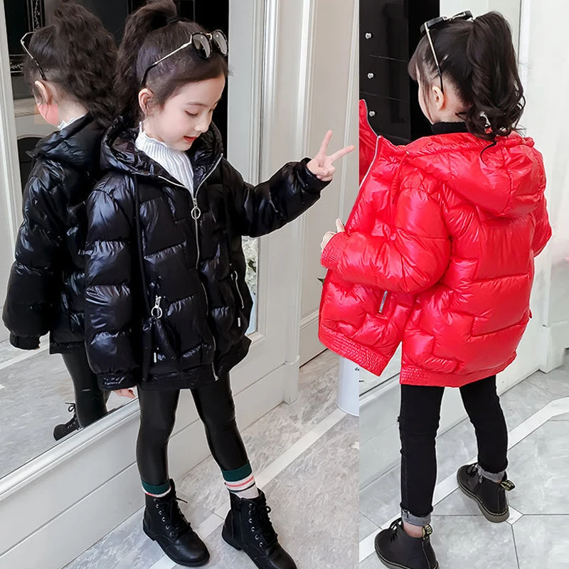 4-14 Years Big Girls Coat Keep Warm Winter Jacket For Girls Fashion Hooded Children Outerwear Clothing Teen Kids Parkas Snowsuit