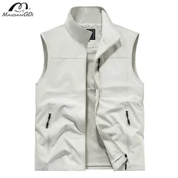 Heren Casual Stijl Effen Gekleurde Vest Ademende Zachte Mesh Voering Voor Heren Kleding Extra Grote Mannelijke Jas 6xl Licht Heren Top