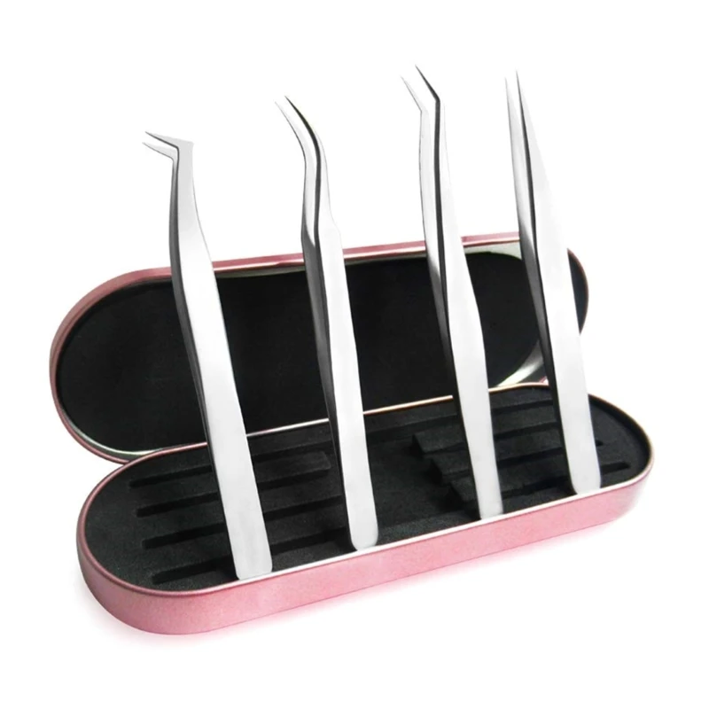 Pinza per clip per estensione ciglia Pinzette per sopracciglia per capelli Saldatura per unghie Trucco Dropship