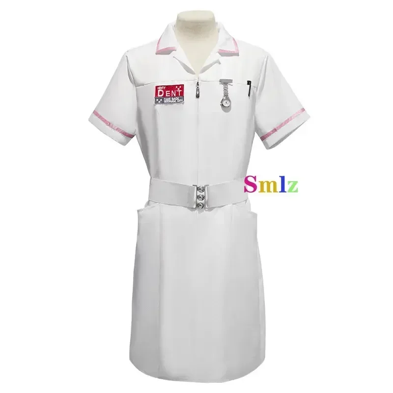 Movie Joker Cosplay Jack Nurse Costume Uniform Cosplay Scary Bat Joker Dress Pocket Watch Pen Halloween Cos Set$0$i