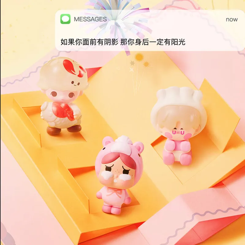 

POPMART Popbean Bubble Cute Particle New Year Sitting Posture Series Collectible Doll Trendy Home Ornament Kids Gift