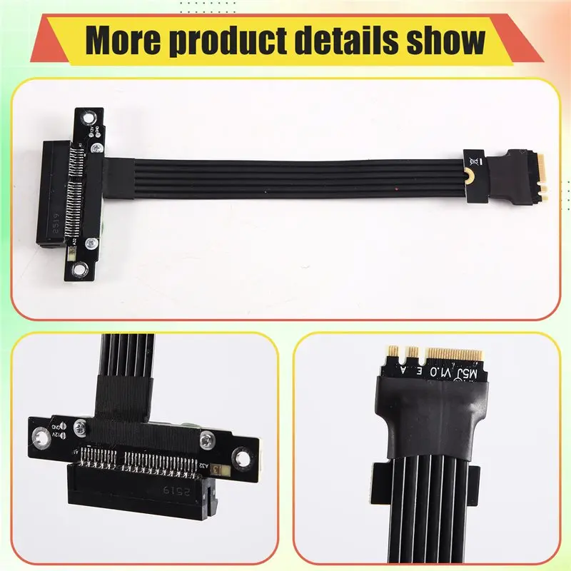 M. 2 For Laptop Notebook 4X PCI Express Card Extension Cable Adapter A. E Key To Pcie 4.0 X4 SSD Riser 15CM Wifi