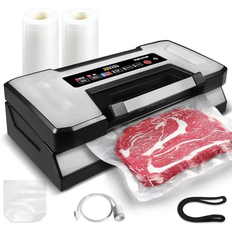 Vakumar Vacuum Sealer Machine, 90Kpa Food Vacuum Sealer Machine Preservation Dry/Moist/Liquid Modes, Handle Locked Design