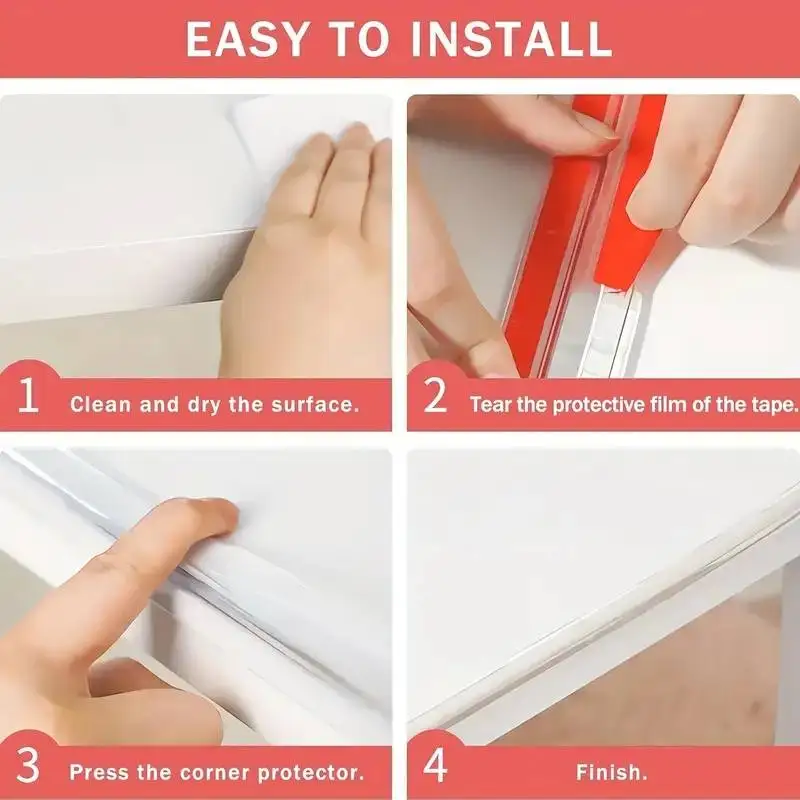 1/2/3 متر الجدول واقي للحواف الأثاث ركن حامي قطاع ذاتية اللصق شفافة الاطفال الاصطدام برهان لينة الوفير سلامة الطفل