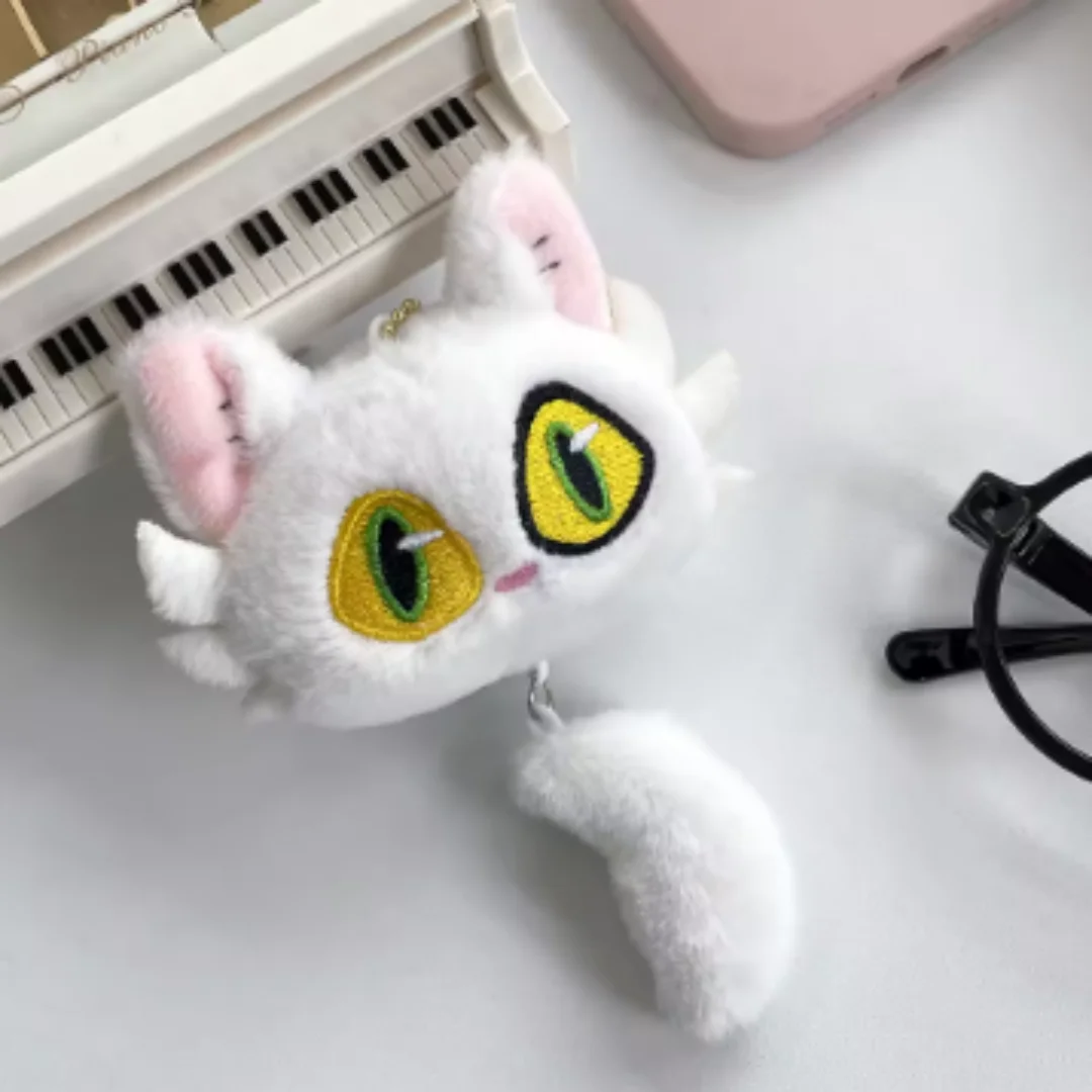 부드러운 솜 인형 귀여운 고양이 열쇠고리 창의적인 펜던트 맞춤형 학교 가방 펜던트 장신구