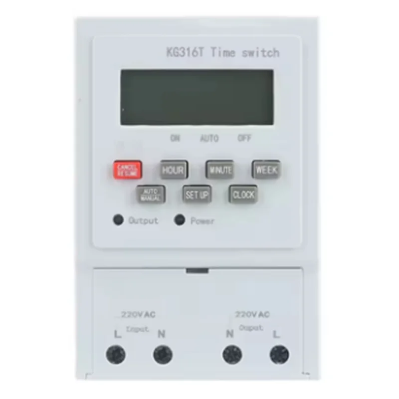

ABVA-220V LCD Display KG316T Din Rail Time Switch Microcomputer Time Control Switch Strong Anti-Interference Ability