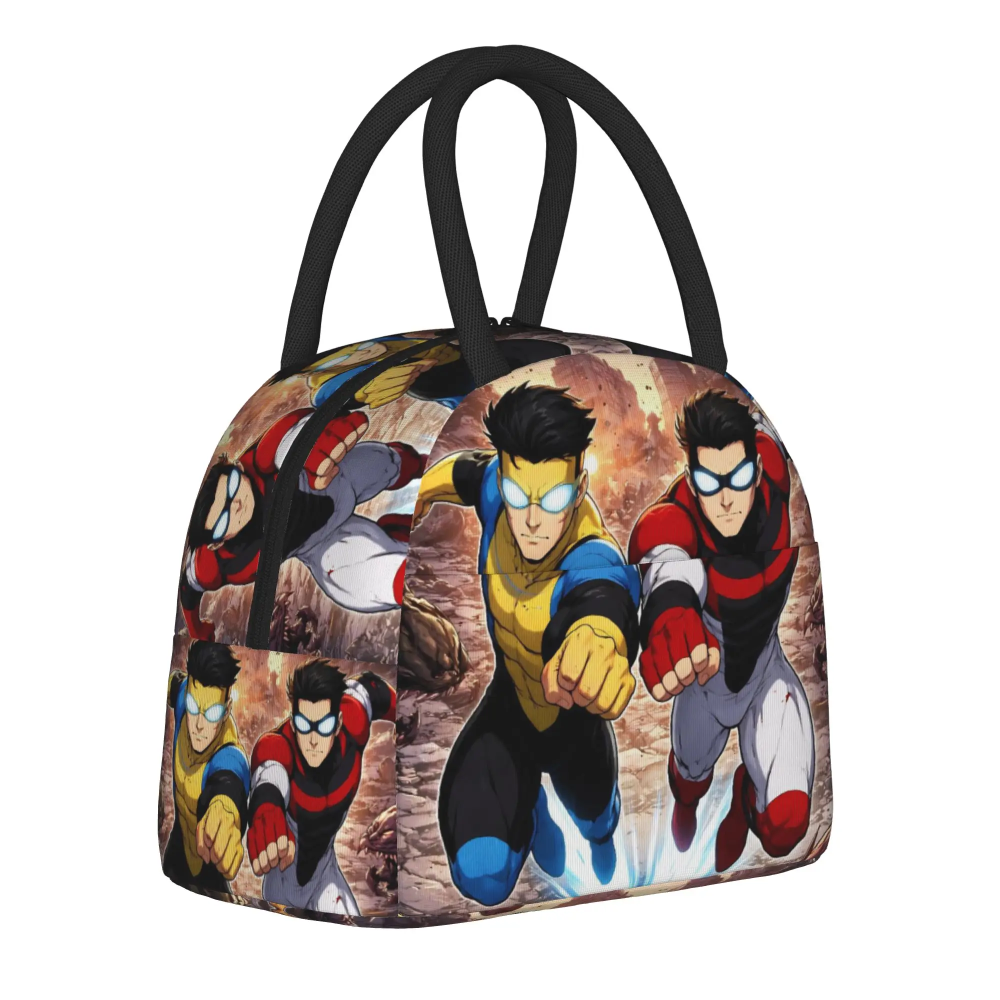 Invincibles Comic Insulated Lunch Bag for Men Women  Storage Food Box Leakproof Cooler Thermal Lunch Boxes For Travel