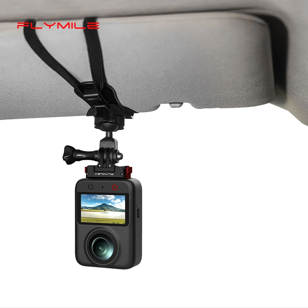 BRDRC Car Sun Visor Mount for DJI OSMO 360 II/Insta360 X6 Accessories Quick Release Camera Holder Clip Adjustable Ball Head