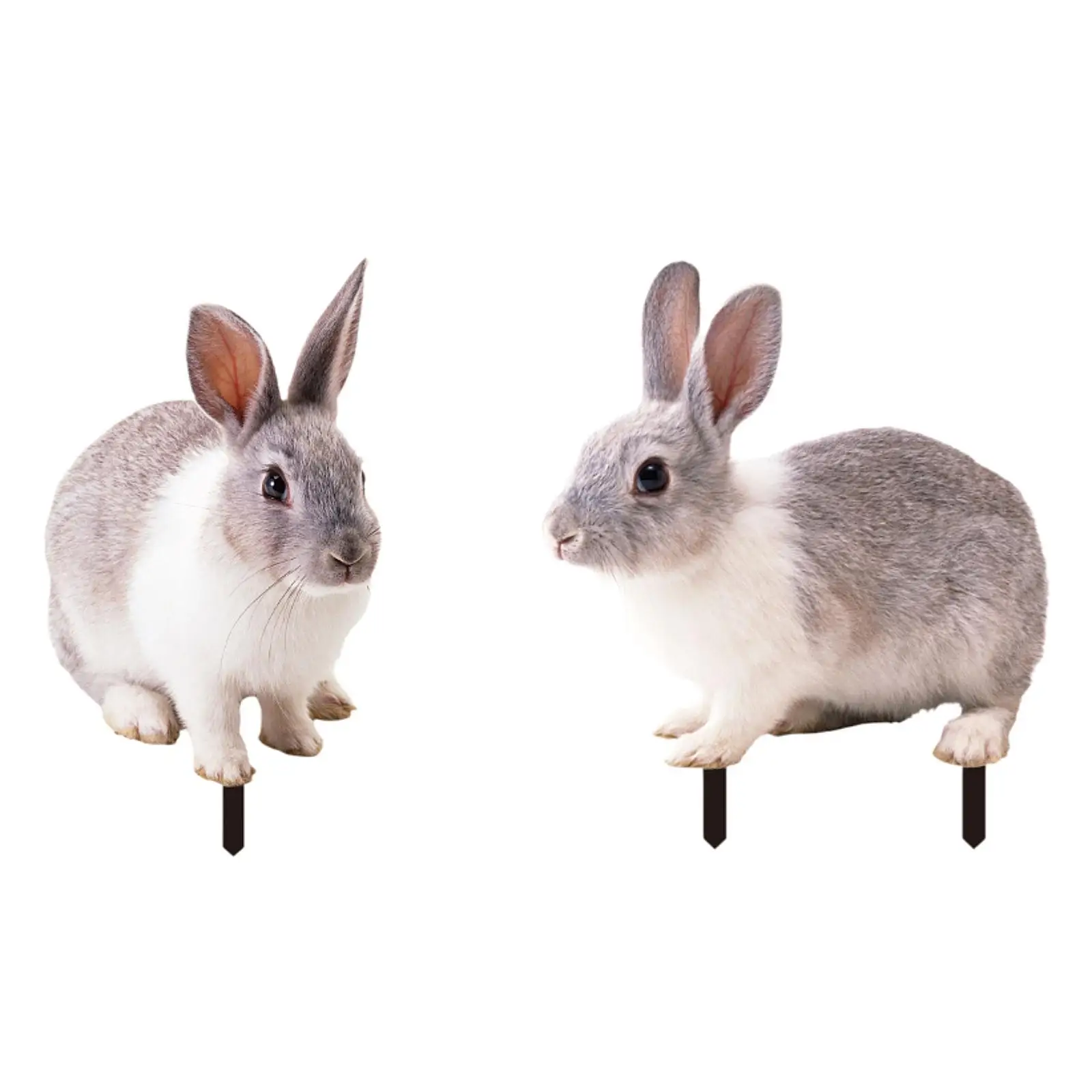 

Rabbit Animal Statue Stake Yard Art Sculpture Sign Rabbit Sculpture Garden Rabbit Decoration for Backyard Path Patio Home Porch