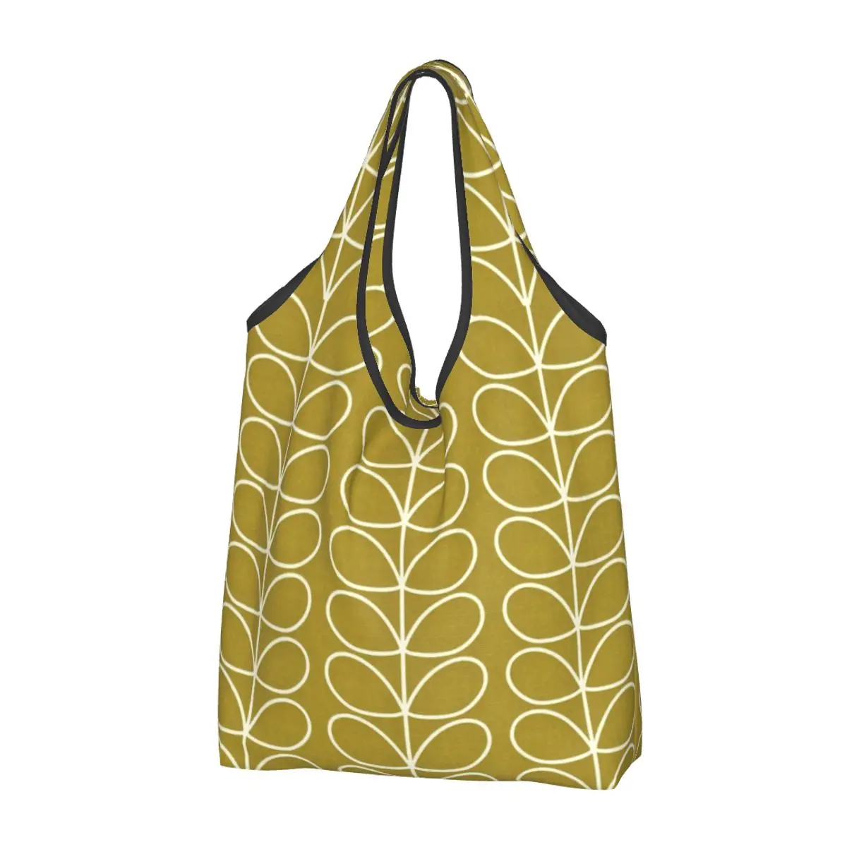 Orla Kiely 멀티스템 식료품 쇼핑백, 재미있는 쇼퍼 숄더백, 대용량 휴대용 스칸디나비아 꽃 핸드백