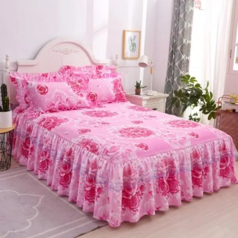 

Korean lace single bed skirt mattress protective cover universal bedroom student dormitory