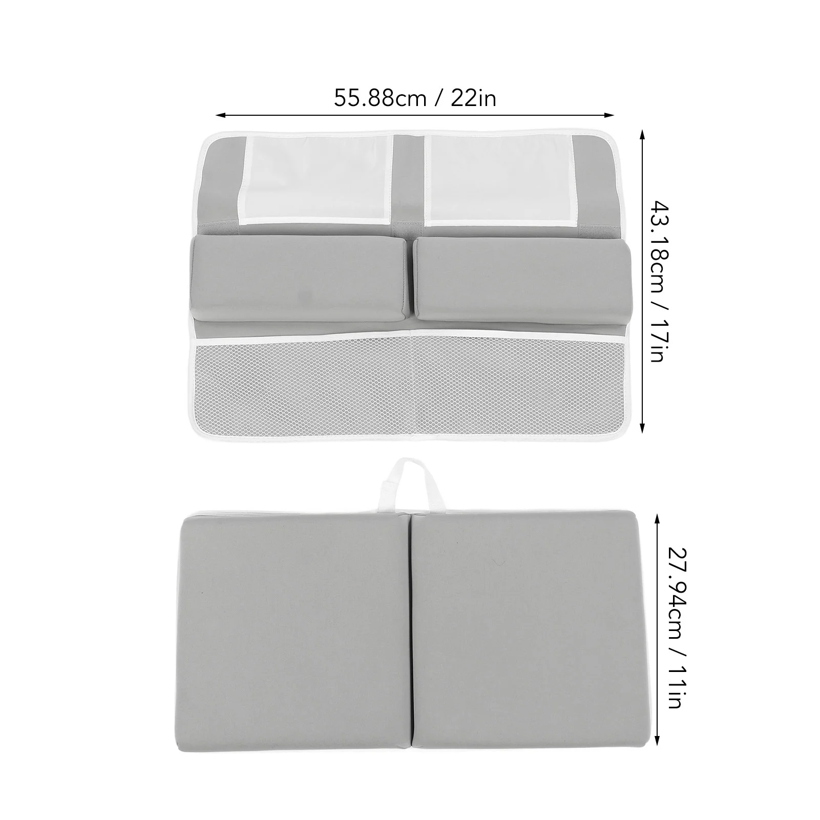 Baby Bath Kneeler Elbow Kneeling Rest Pad Non Slip Suction Quickly Drying Large Pockets Knee Cushion for Bathing