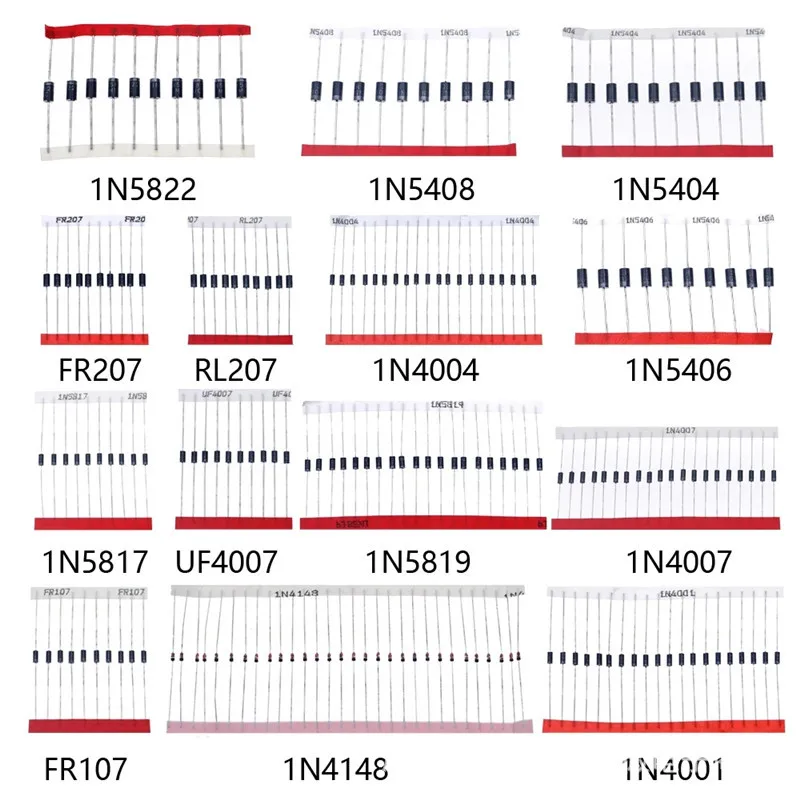 200PCS 14Switch Tube Quick Recovery/Rectifier diode/1N5819 5408Tube Bag Boxed