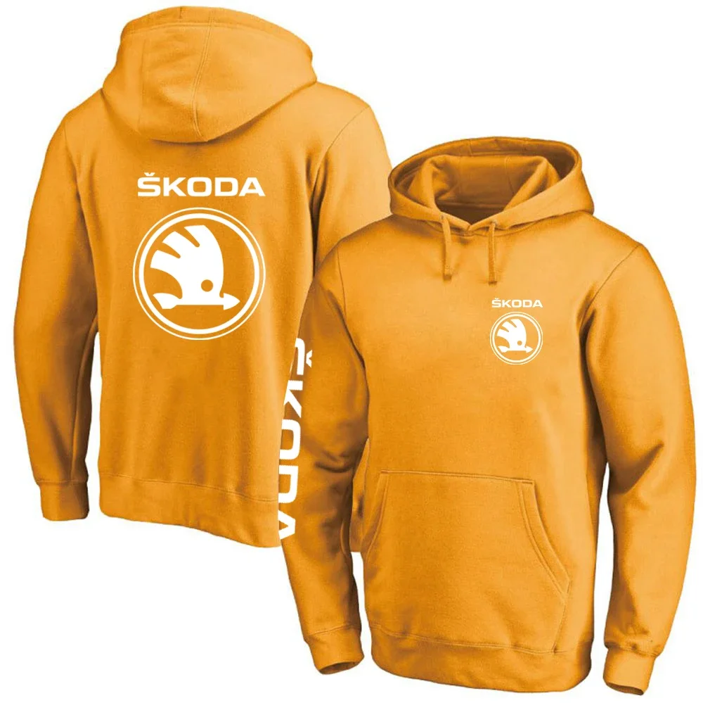 2023 nuovi uomini primavera autunno Skoda Car Logo Casual Harajuku felpa stampa cotone personalizza High Street felpa con cappuccio giacche cappotto